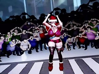 Adolescente de tetas gigantes bailando - Física de tetas sexy (3D HENTAI)