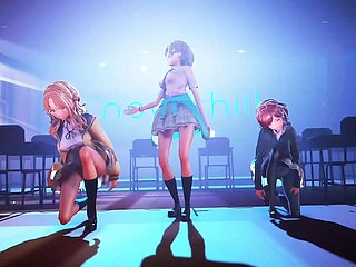 Shani - Seksi 3 Remaja Menari + Melepaskan Pakaian Secara Bertahap (HENTAI 3D)
